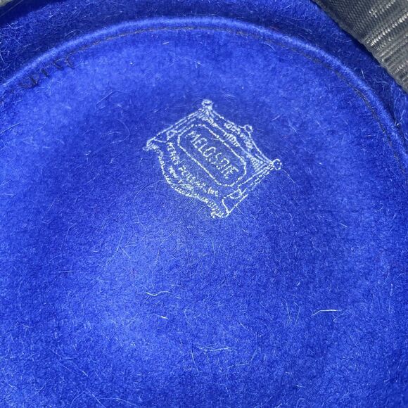 Vintage Women’s Henry Pollack Glenover 100% Wool Blue  Hat W/ Trim main image 12